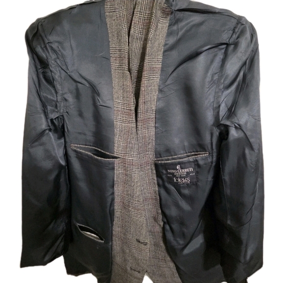 Nino Cerruti Rue Royale Men’s Blazer Sport Coat 44R Gray Glen Plaid Wool - Picture 6 of 11